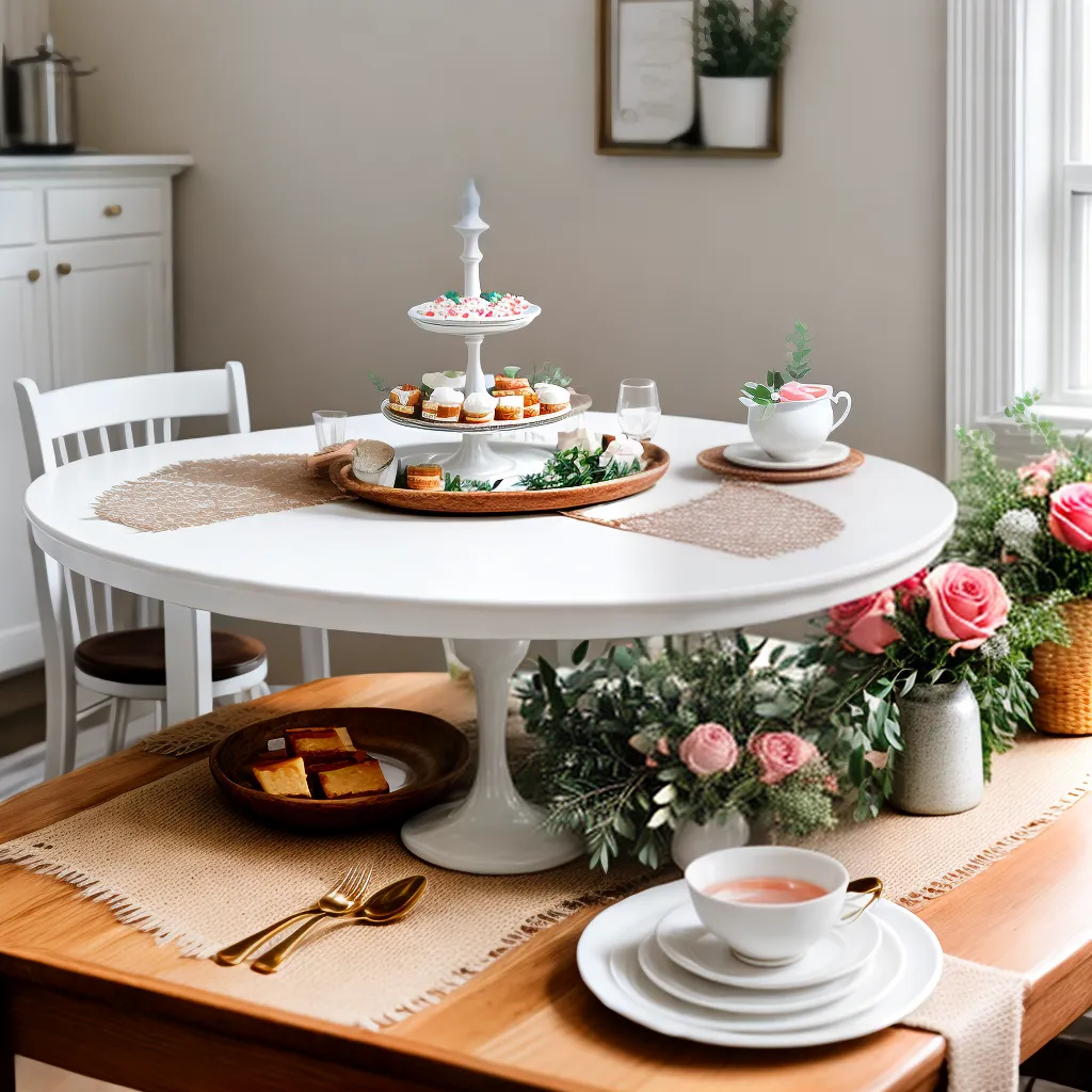 cozinha romantica luzes cha amigas