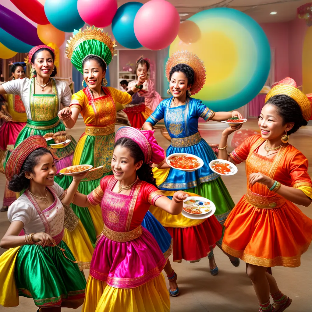 mulheres cozinha cha danca alegria