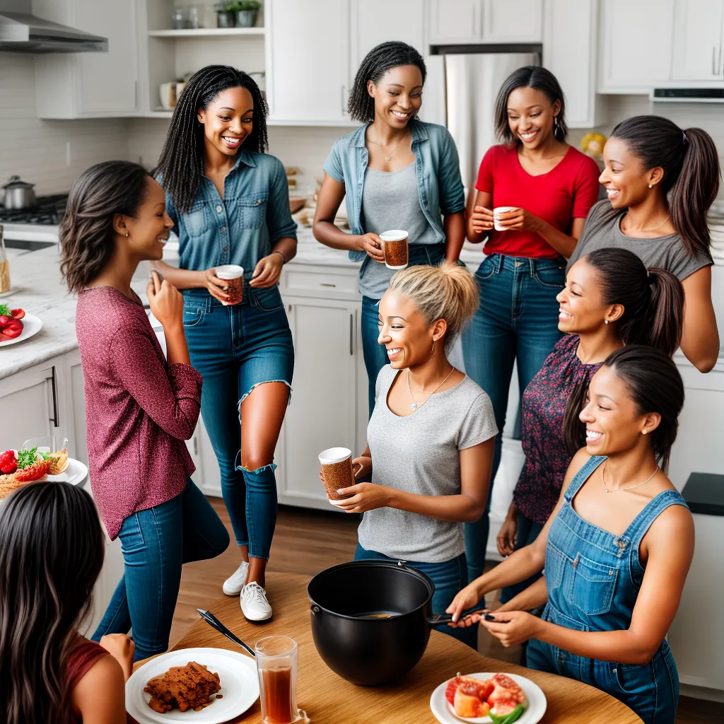 mulheres danca alegria cha cozinha