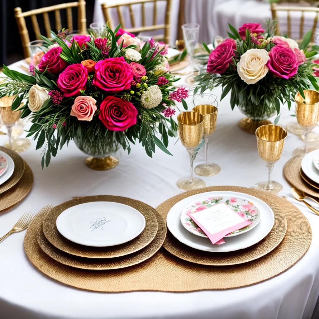 mesa bridal shower floral elegante