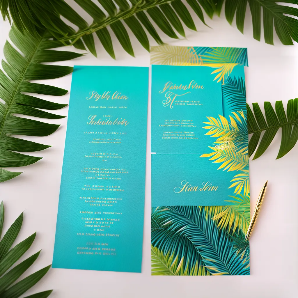 convite casamento tropical colorido 1