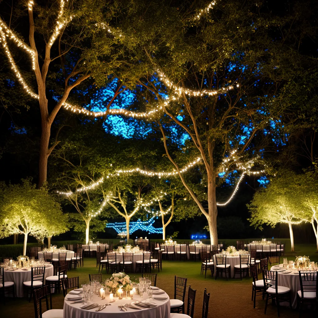 casamento ao ar livre luzes flores danca