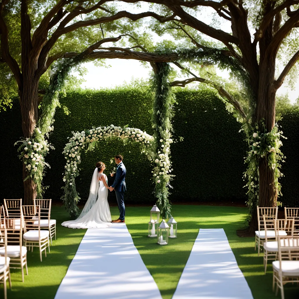 casamento jardim arco floral luzes