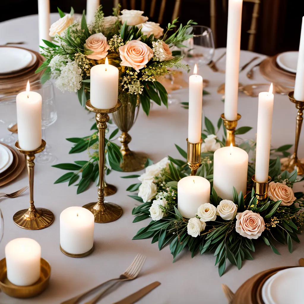 mesa casamento velas flores romantico