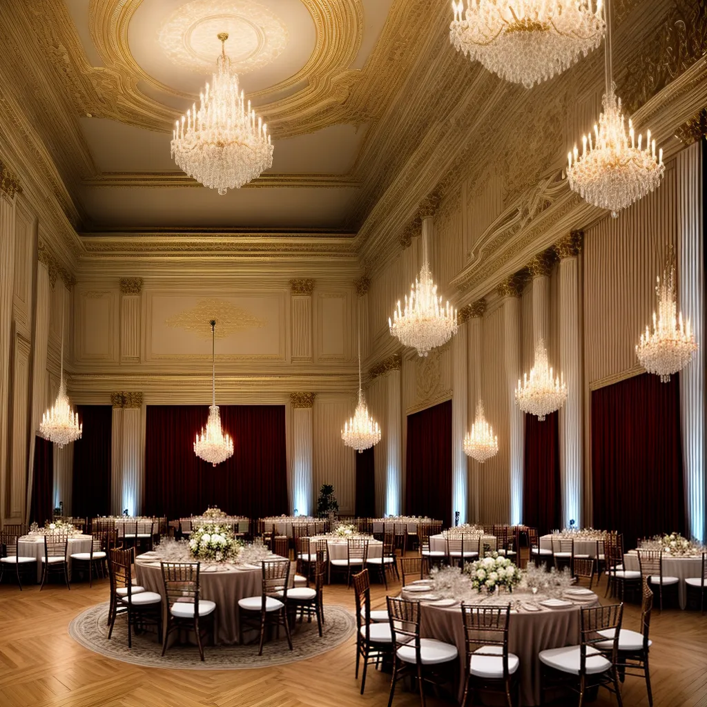 salao luxuoso casamento chandeliers flores ouro