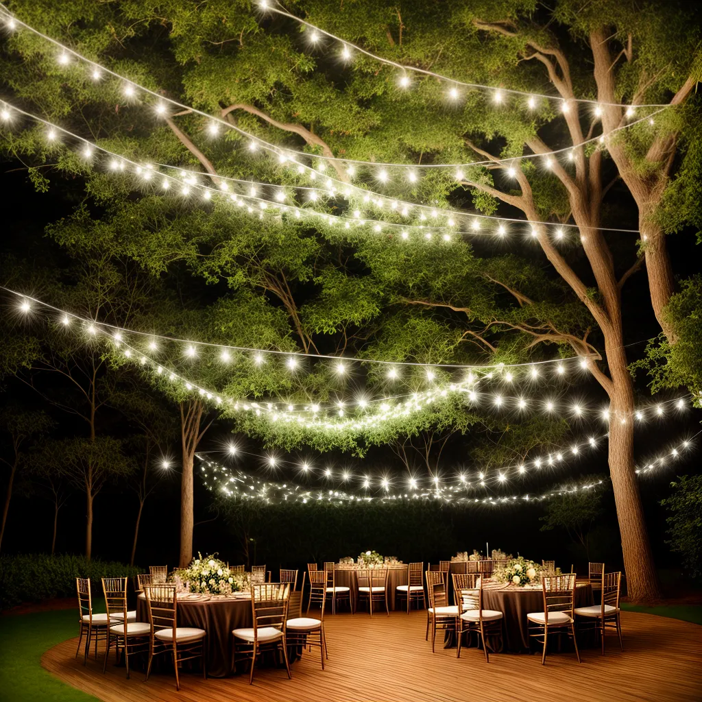 casamento ao ar livre luzes natureza