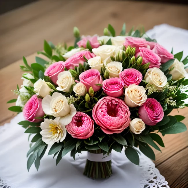 bouquet flores rosa branco romantico