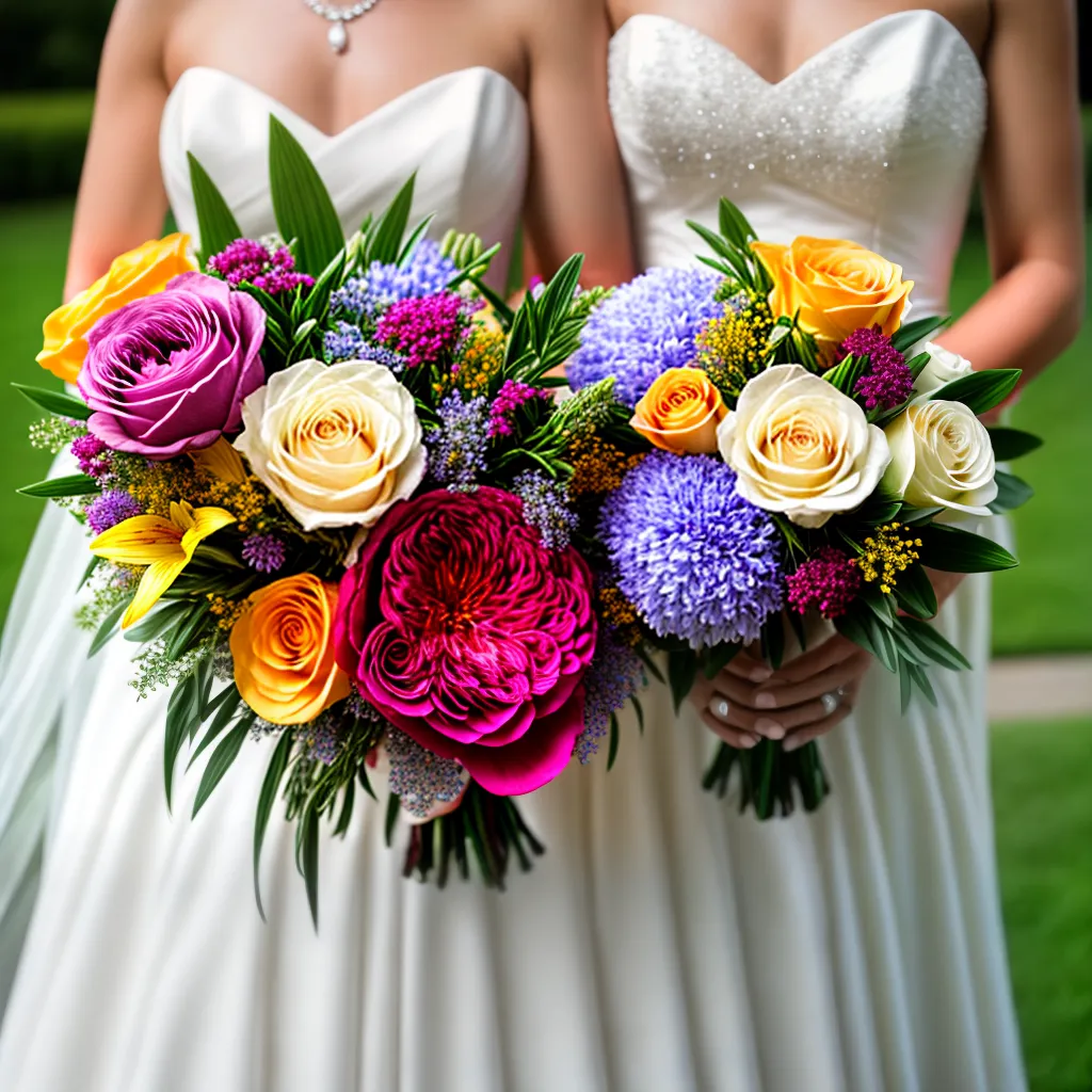 buque casamento flores coloridas