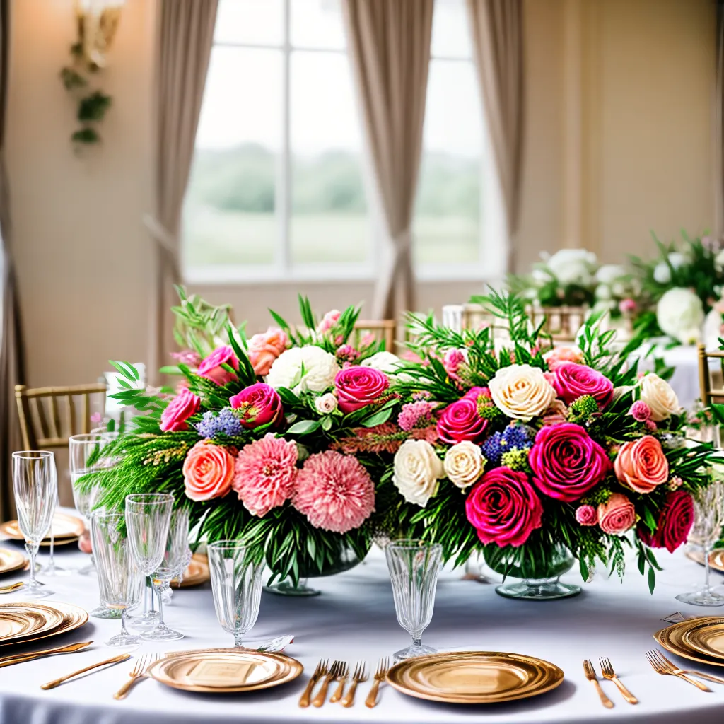 mesa casamento flores romance