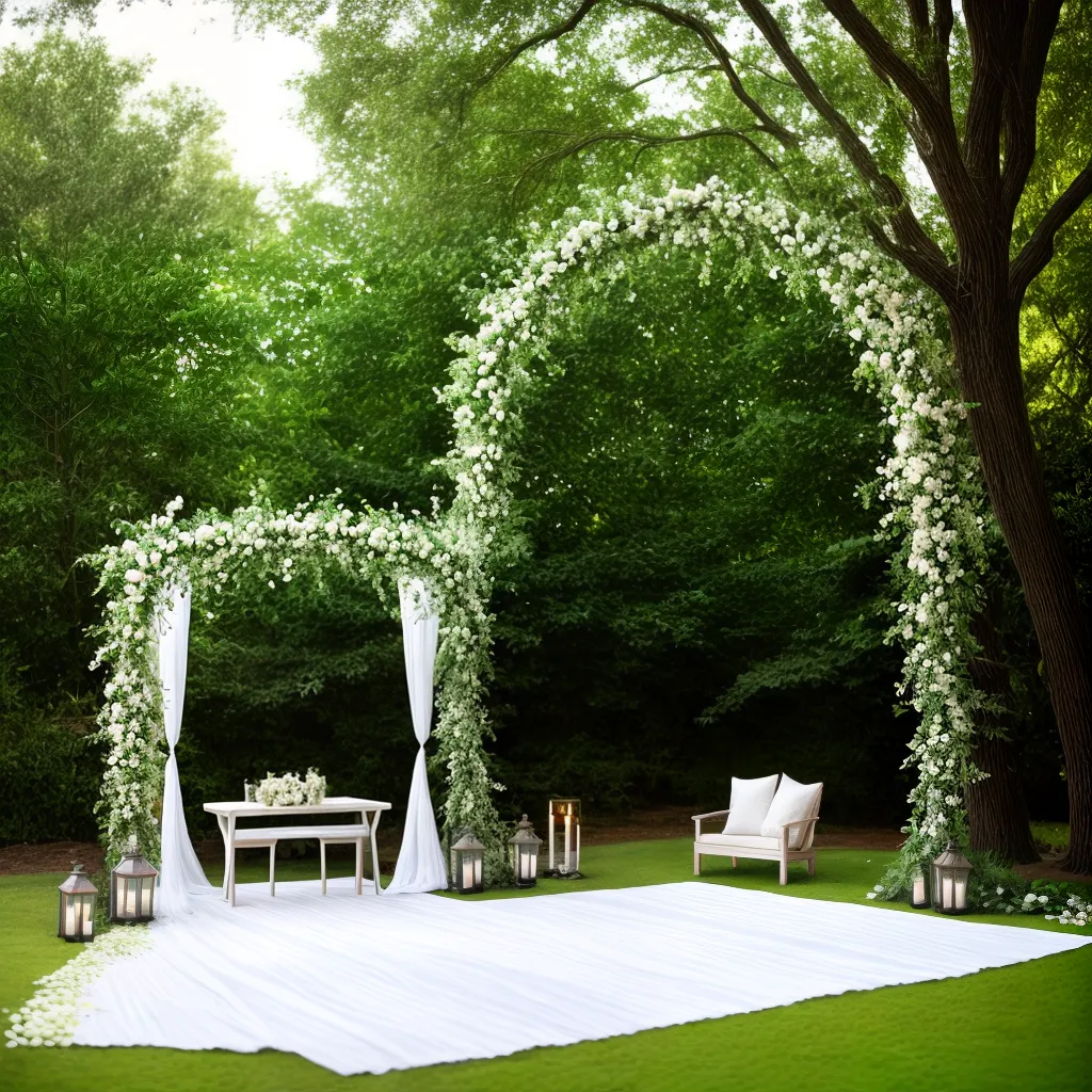 casamento arco madeira flores brancas