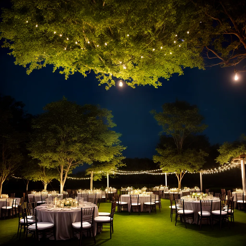 casamento ao ar livre luzes flores magia