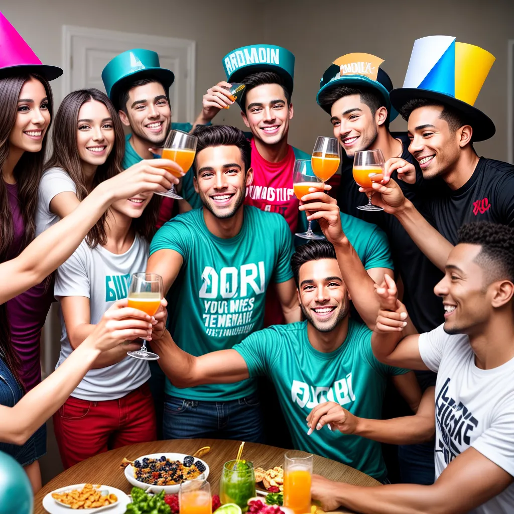 amigos festa camisetas chapeus despedida