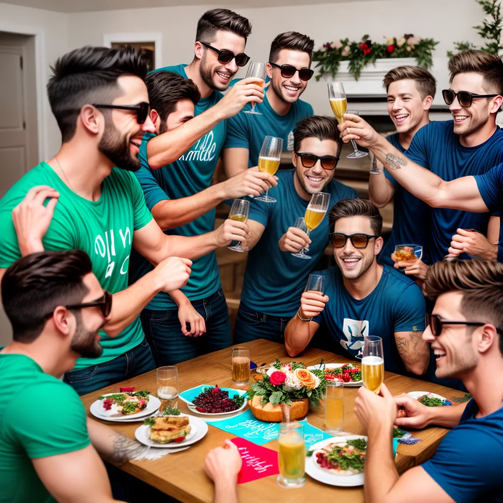 amigos mesa decoracao despedida solteiro 8
