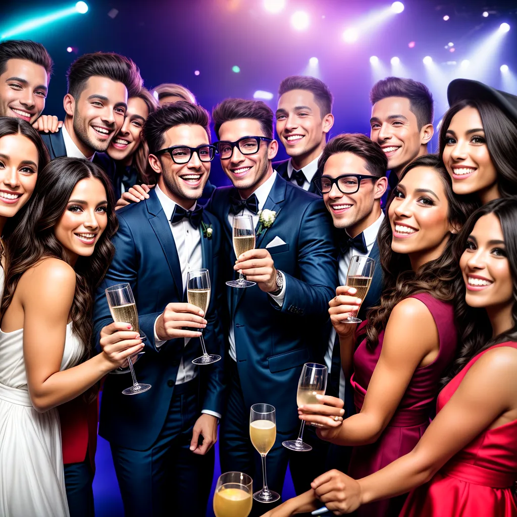 amigos brindando noite animada casamento