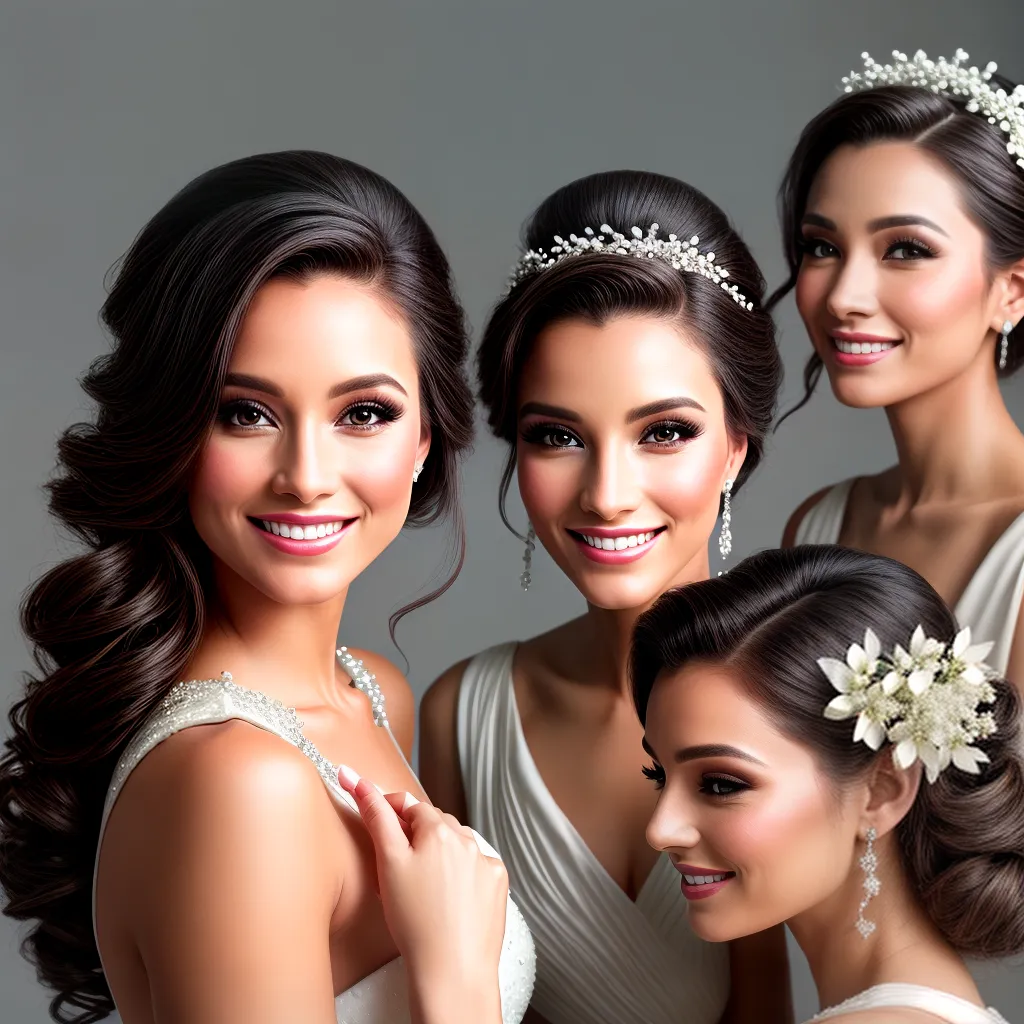 noiva sorriso radiante penteado florido