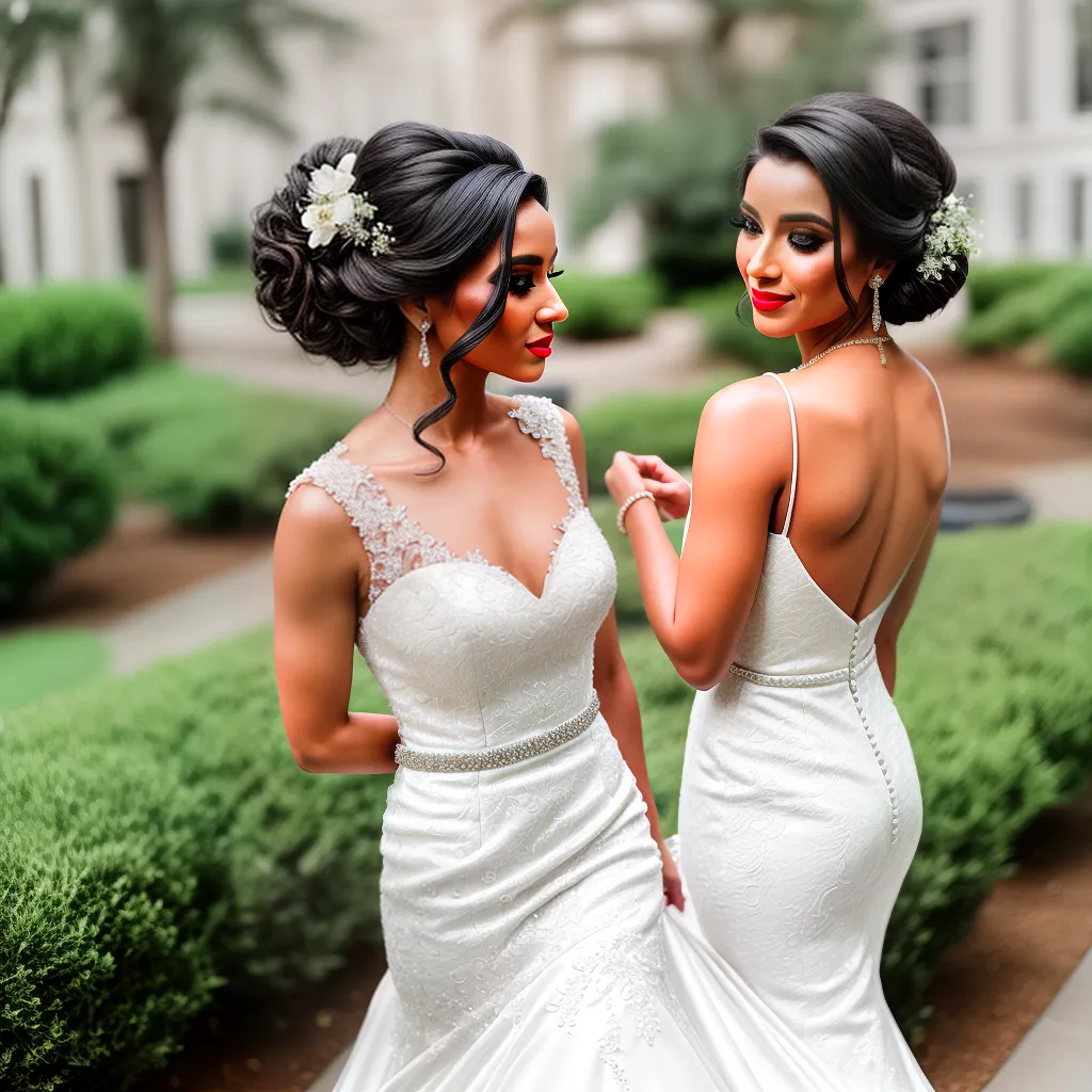 noiva moderna vestido penteado flor 1