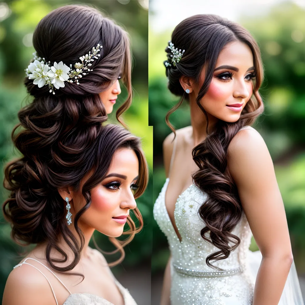 noiva cabelo brilhante flor sol