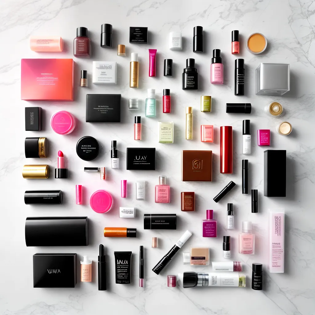 flatlay produtos beleza marmore casamento