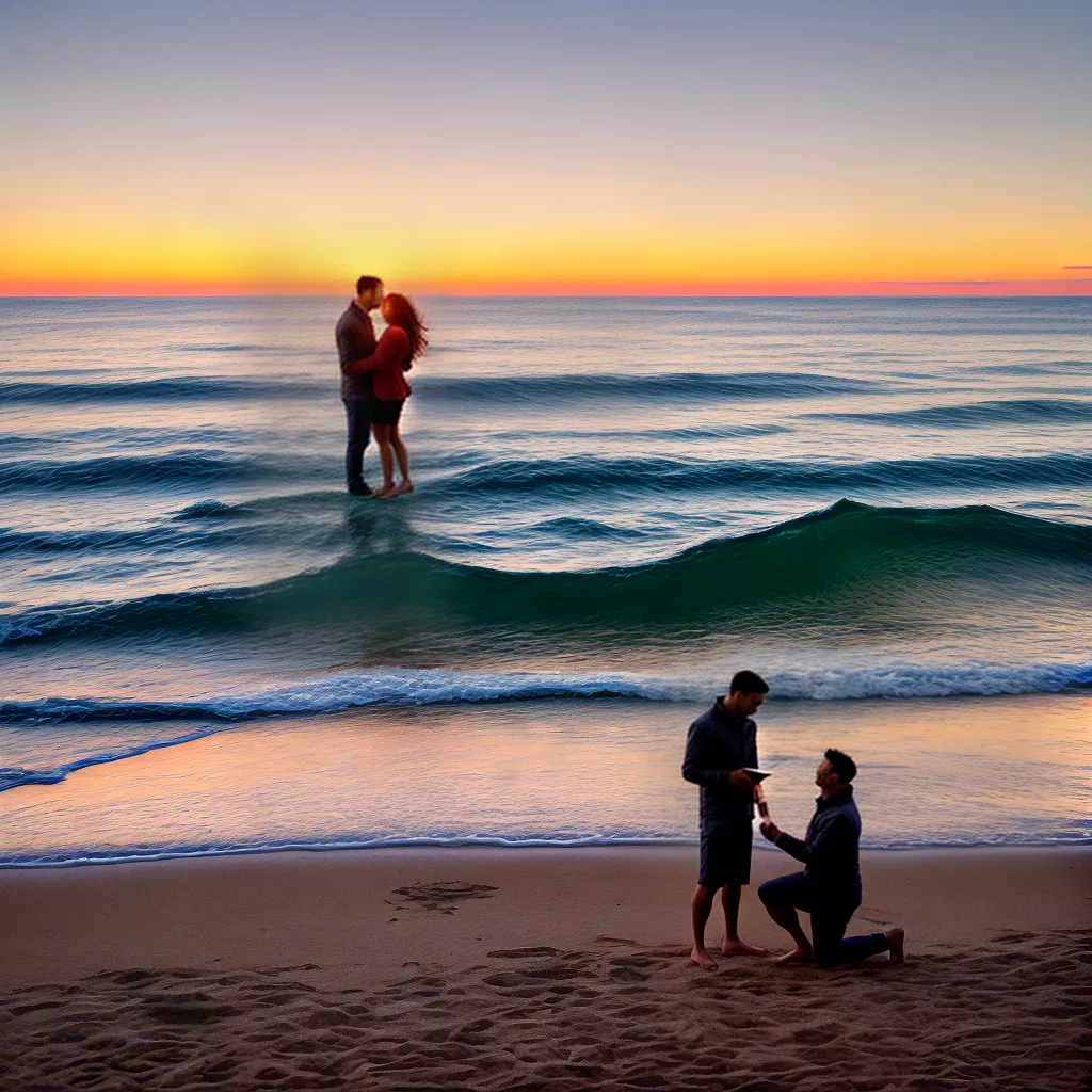 pedido casamento praia por do sol 15