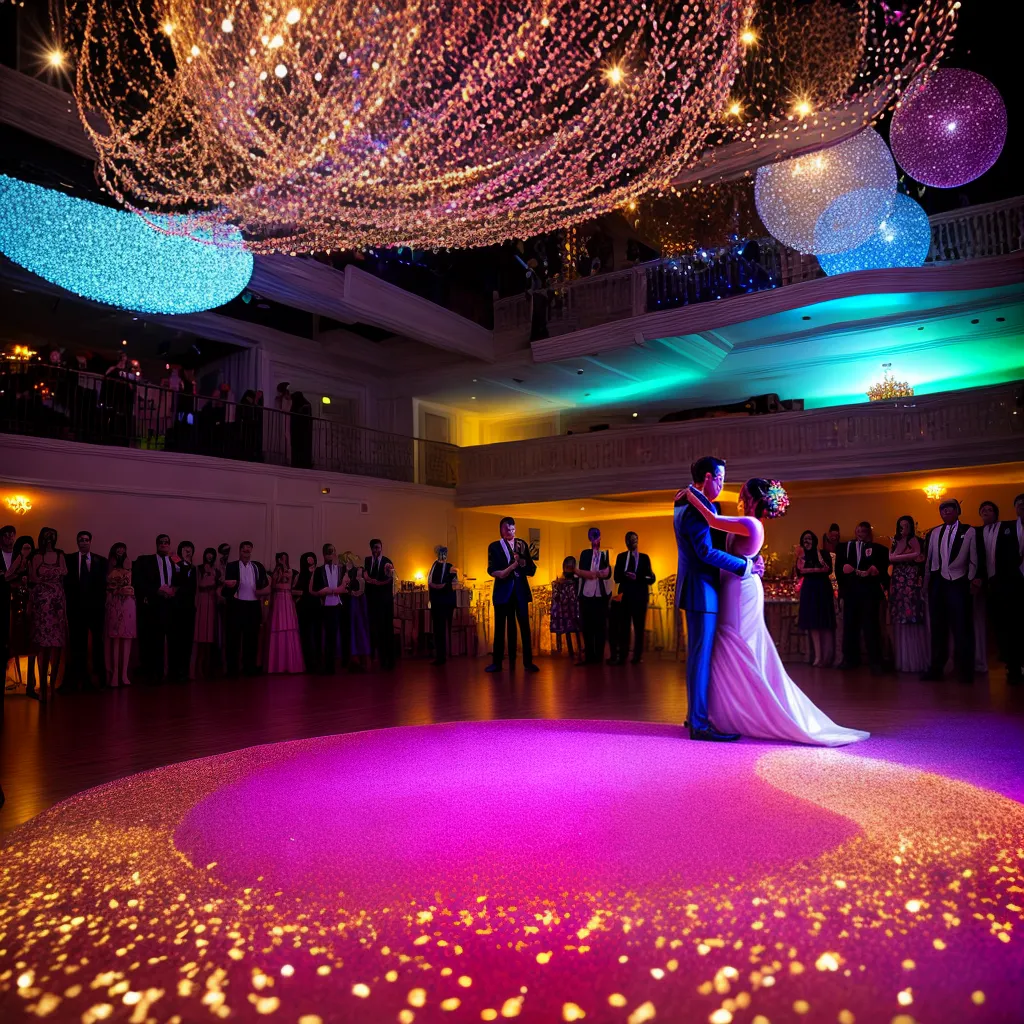 pista danca casamento luzes flores 2