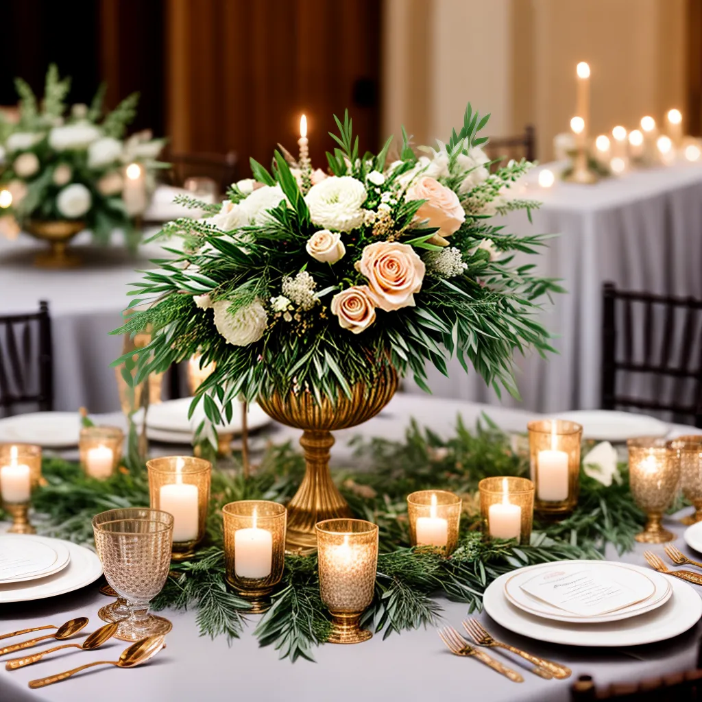 casamento decoracao elegante centro mesa