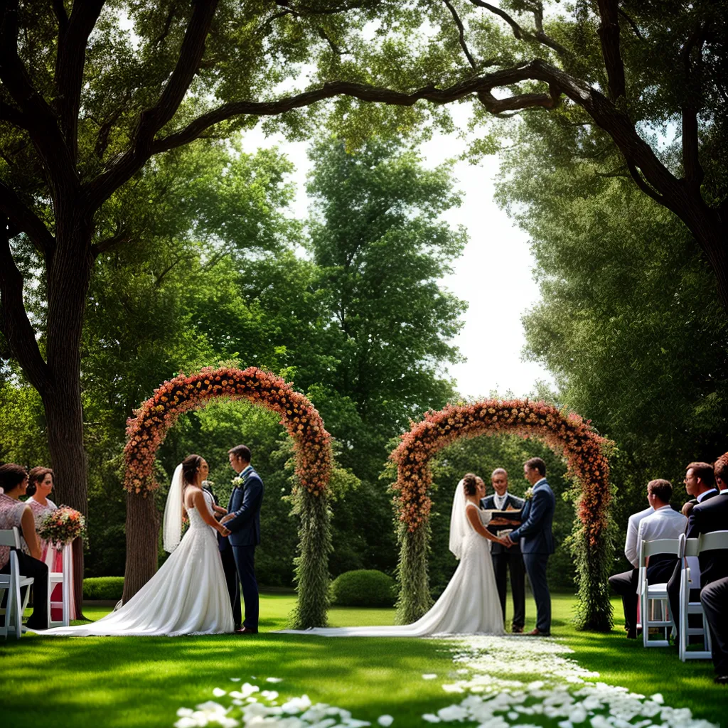casamento jardim arco floral amor