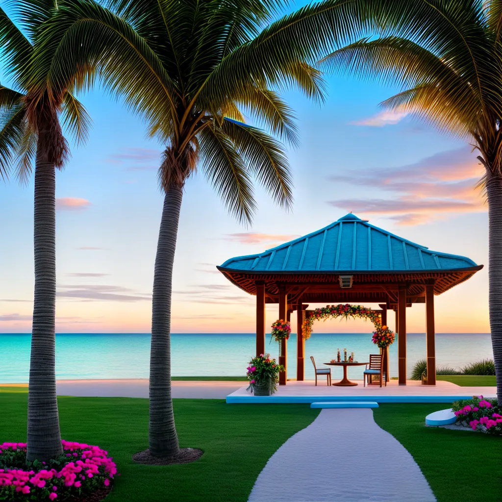 praia areia branca agua turquesa gazebo casamento