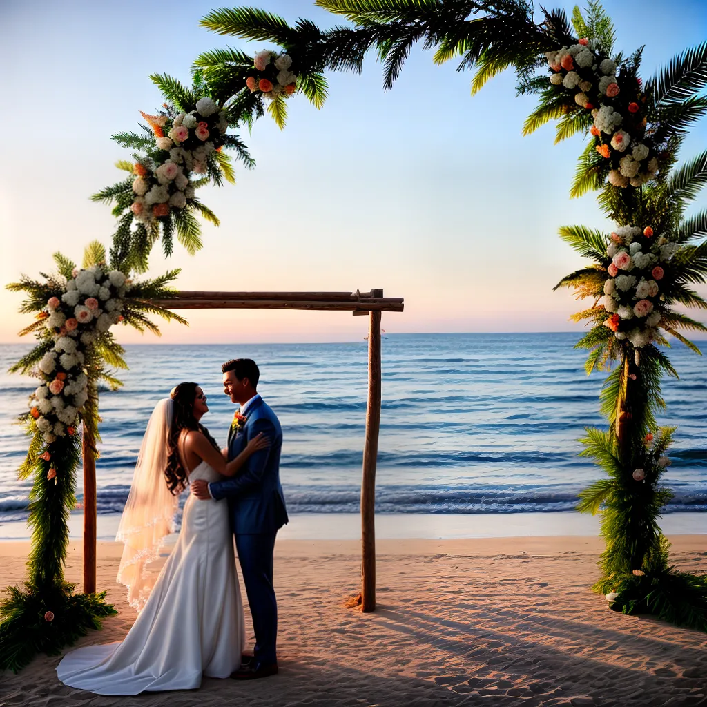 casamento destino por do sol praia 1