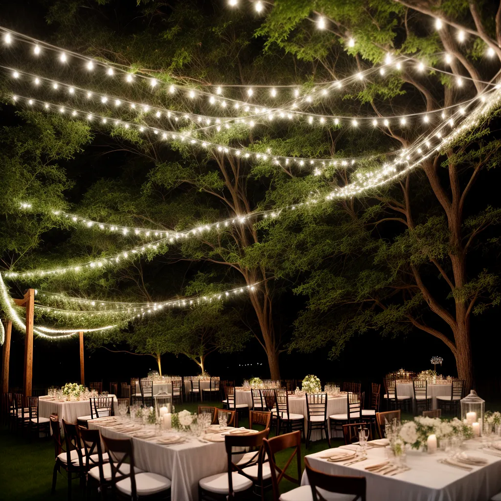 casamento ao ar livre rustico luzes festividades
