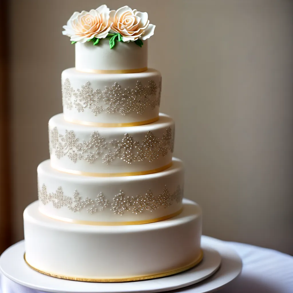 bolo casamento tres andares fondant floral