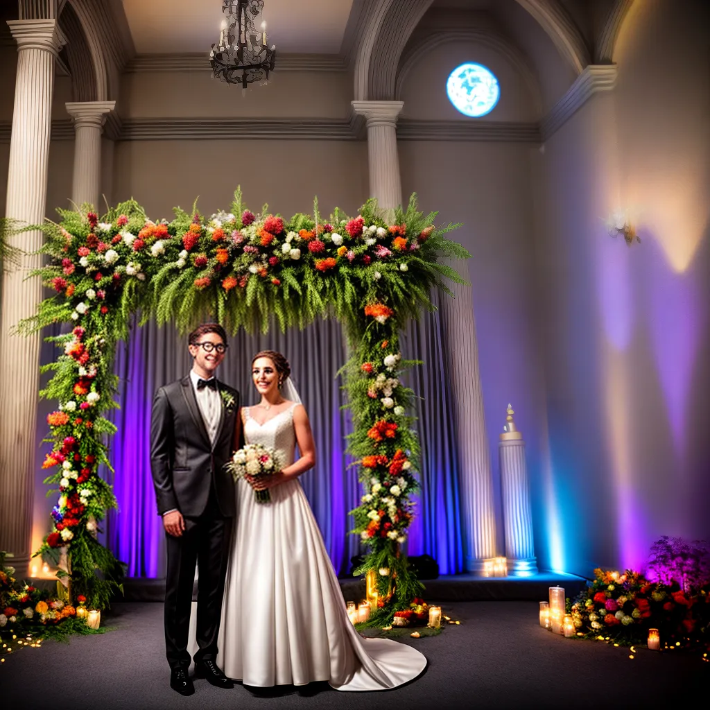casamento geek no altar noiva noivo