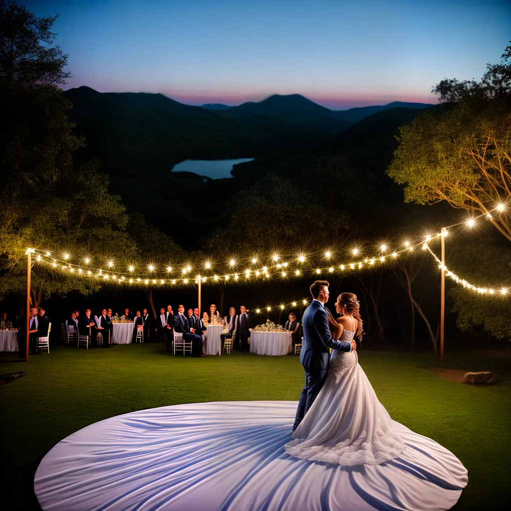 casamento ao ar livre luzes fadas danca