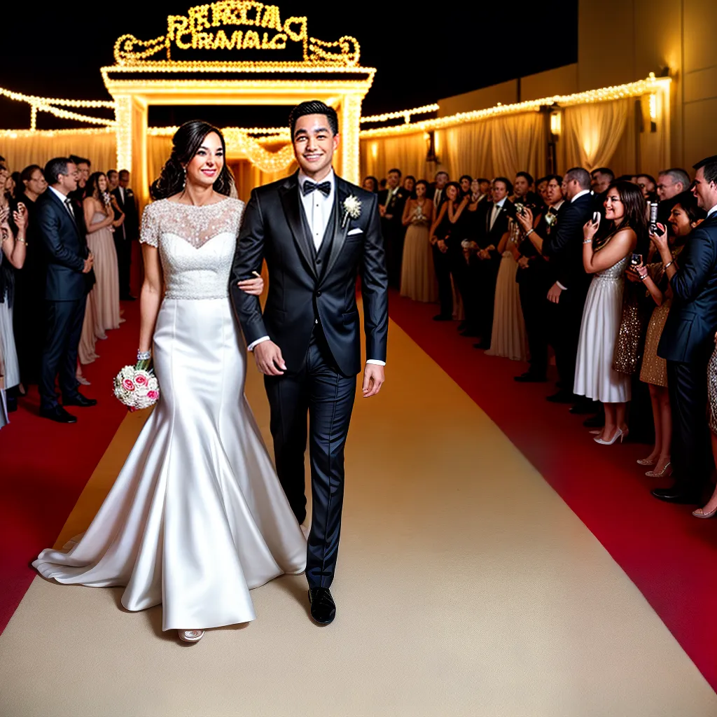 casamento hollywood noiva noivo tapete vermelho