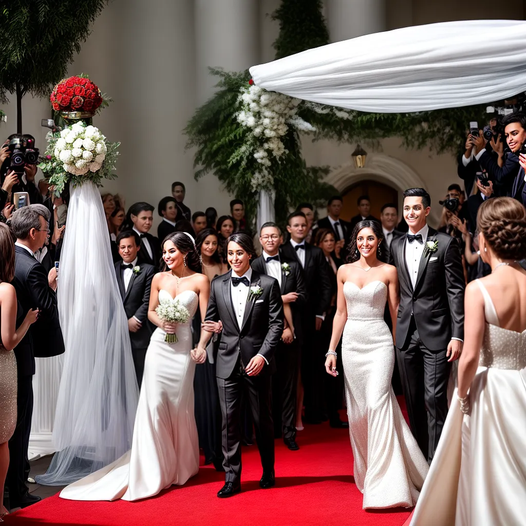 casal glamouroso tapete vermelho casamento 1