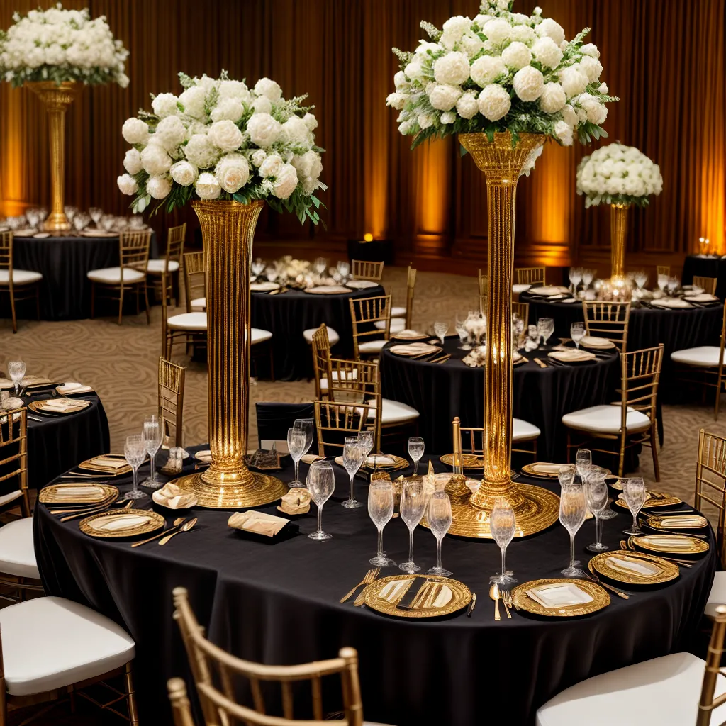 bolo casamento preto dourado artdeco 1