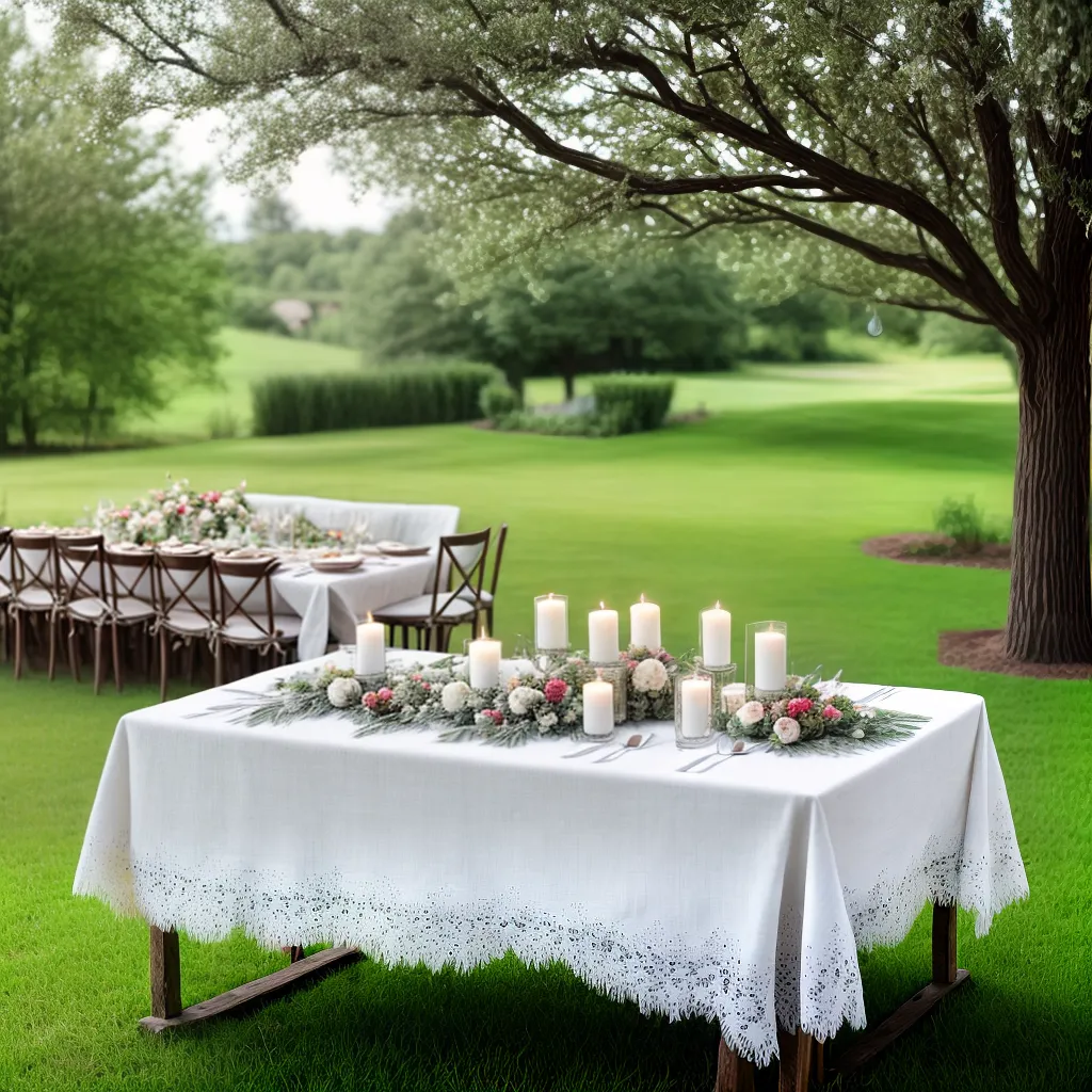cena campo frances luzes flores mesa