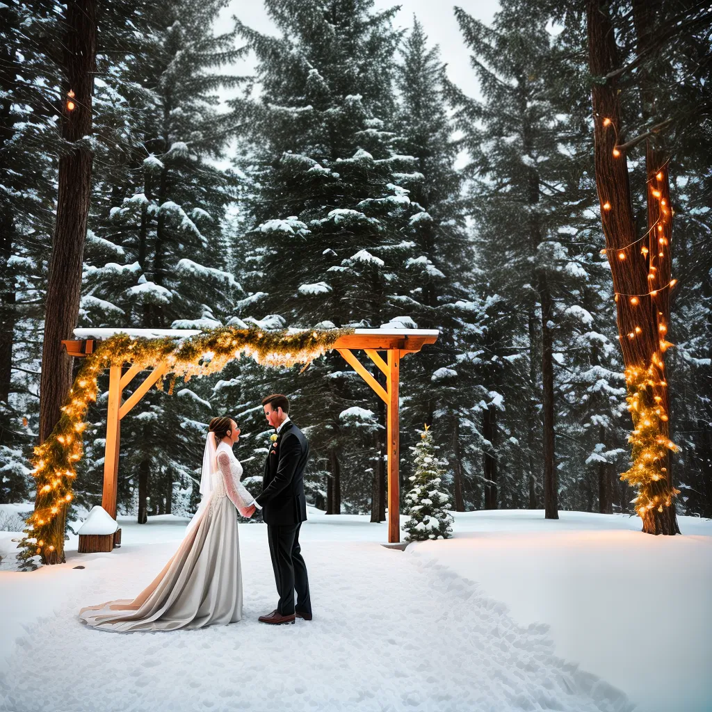 casamento inverno luzes flores neve