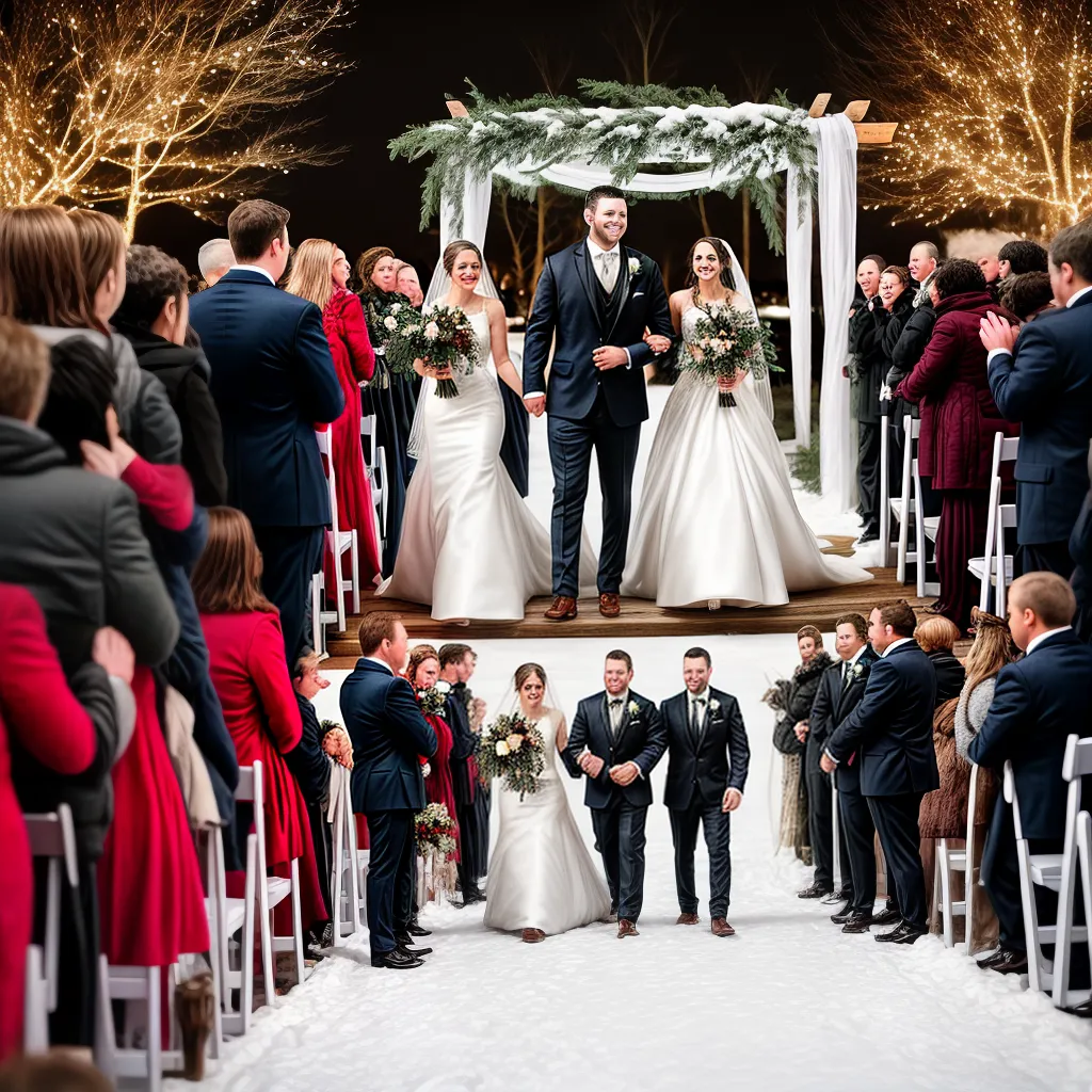 casamento inverno neve luzes flores