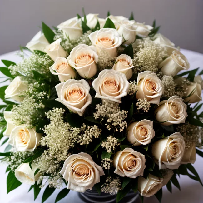 buque rosas brancas amor eterno