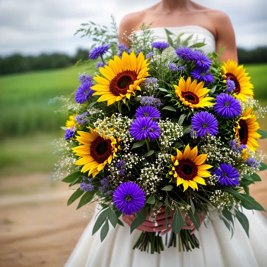 buque campestre sol lavanda casamento