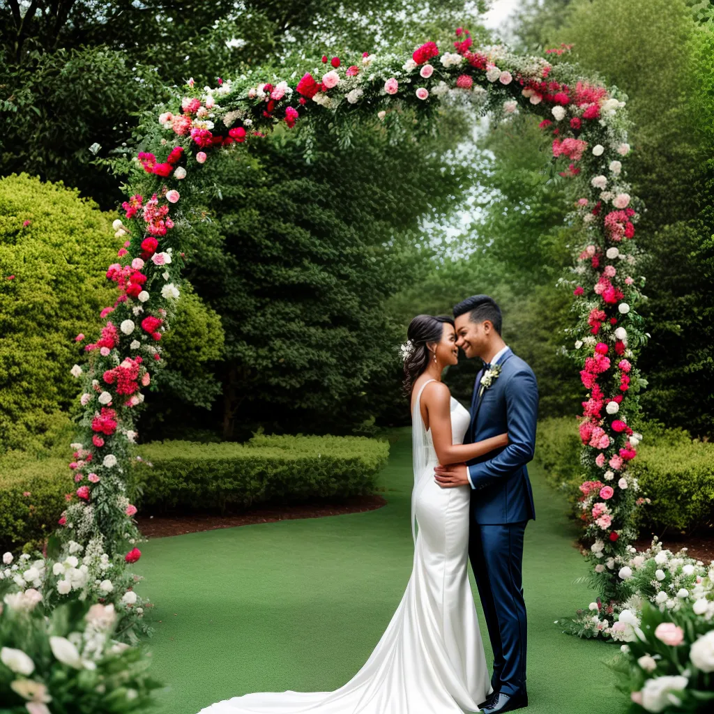 arco casamento flores vibrantes 1