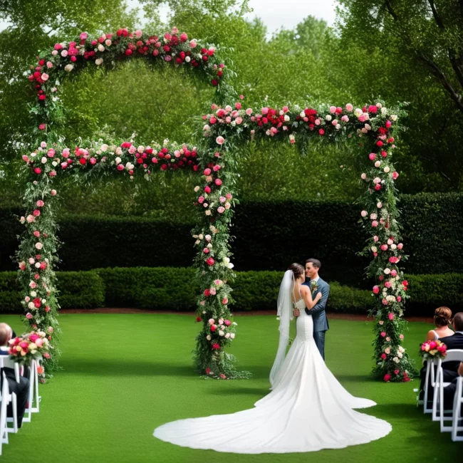 casamento jardim arco floral