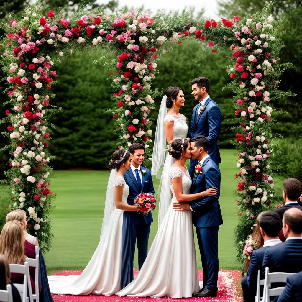 casamento decorado flores arco romantico