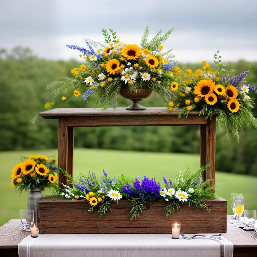 mesa rustica flores nativas casamento