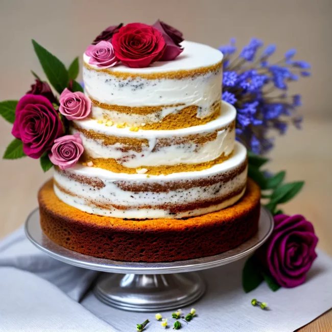 bolo casamento flores comestiveis