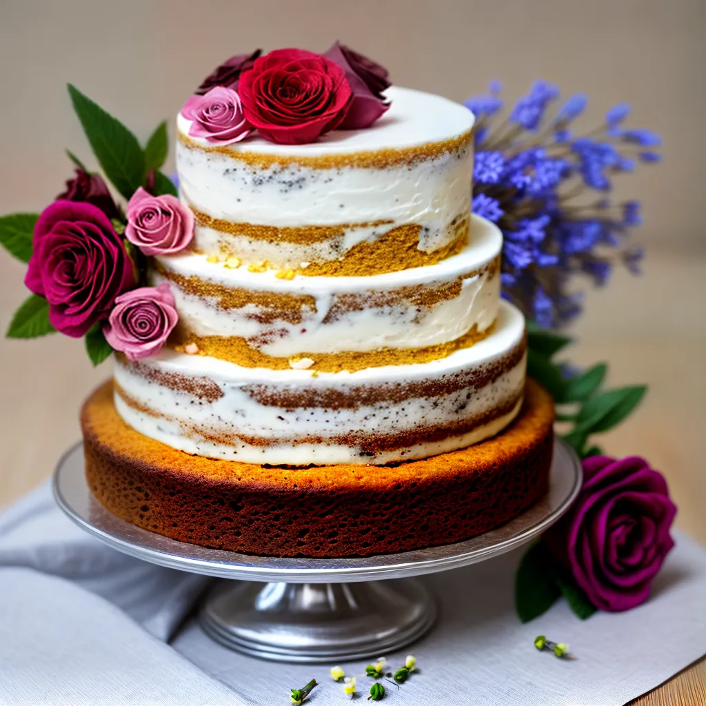 bolo casamento flores comestiveis