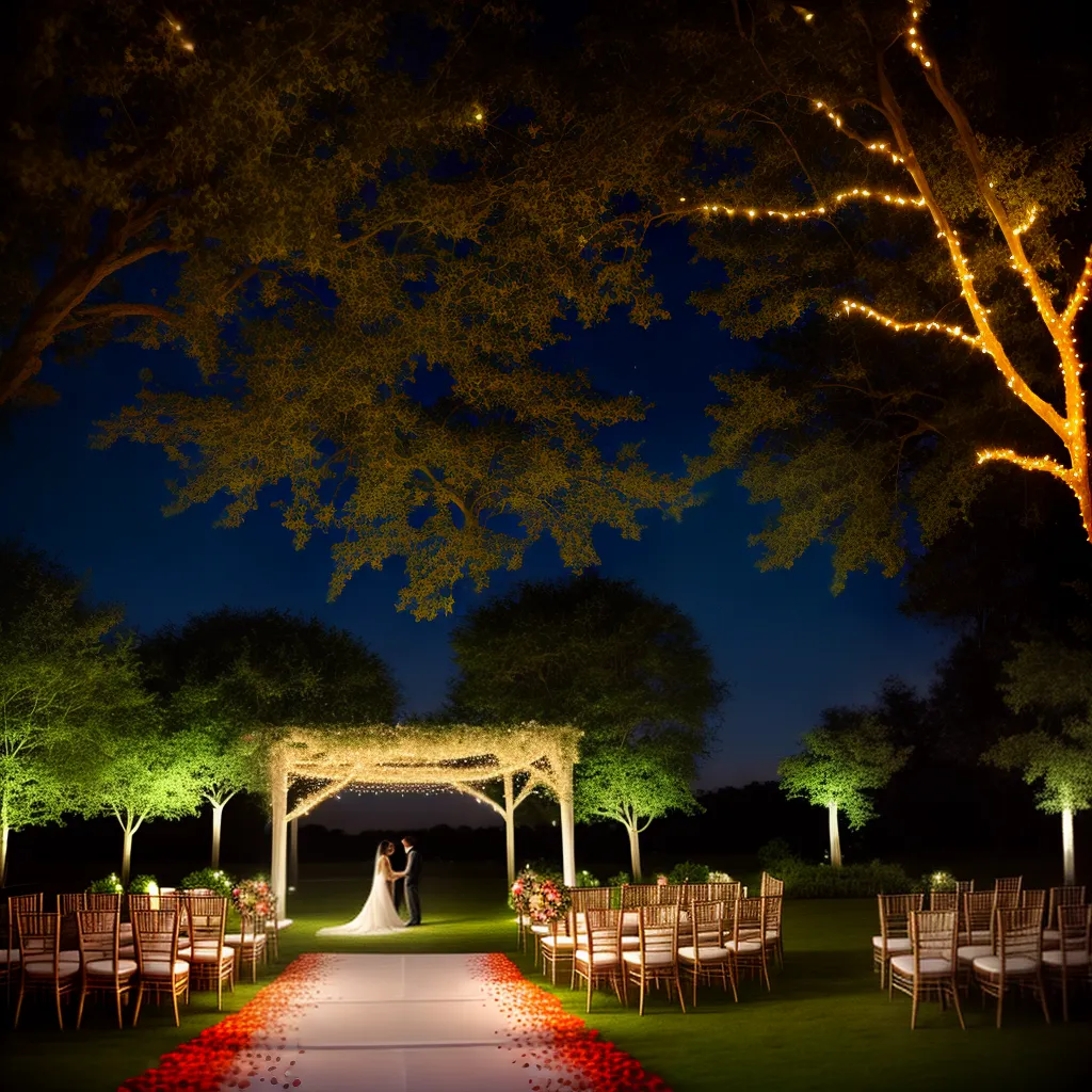 casamento noturno decoracao flores luzes