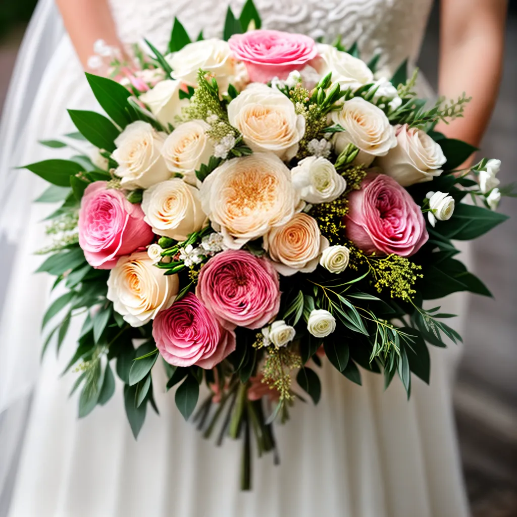 buque noiva rosas brancas peonias romance