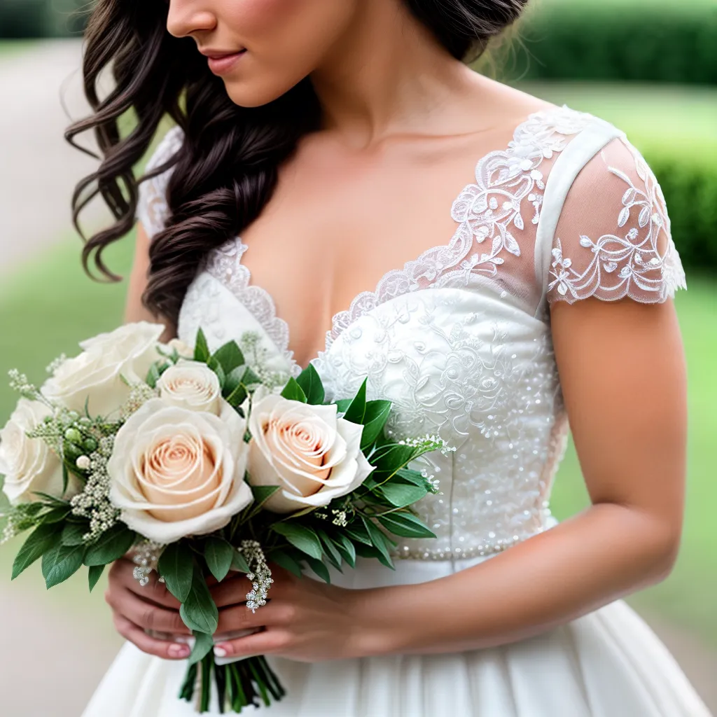 noiva rosas branco vestido rendado