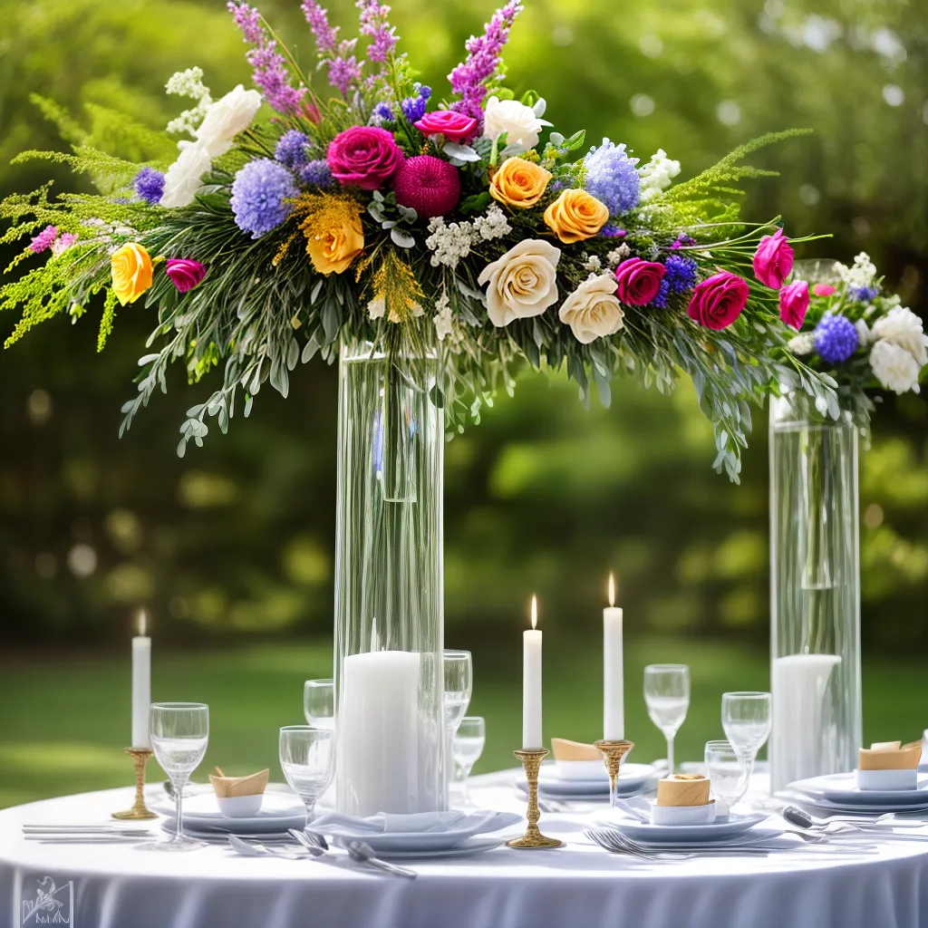 mesa casamento flores velas